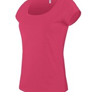 LADIES’ BOAT NECK SHORT SLEEVE T-SHIRT