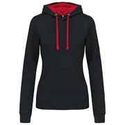 LADIES’ CONTRAST HOODED SWEATSHIRT