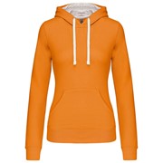 LADIES’ CONTRAST HOODED SWEATSHIRT