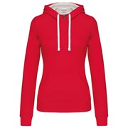 LADIES’ CONTRAST HOODED SWEATSHIRT