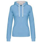 LADIES’ CONTRAST HOODED SWEATSHIRT
