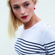 LADIES’ LONG-SLEEVED BRETON STRIPE TOP