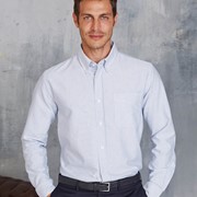 LONG-SLEEVED WASHED OXFORD COTTON SHIRT