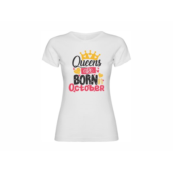 Majica ženska Queens are born in October