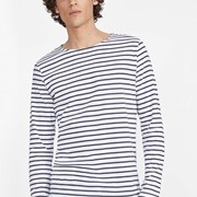 MARINE MEN LONG SLEEVE STRIPED T-SHIRT