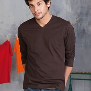 MEN’S LONG SLEEVE V-NECK T-SHIRT