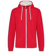 MEN'S CONTRAST HOODED FULL ZIP SWEATSHIRT