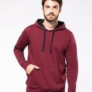 MEN'S CONTRAST HOODED SWEATSHIRT