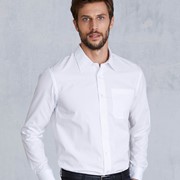 MEN'S LONG-SLEEVED COTTON POPLIN SHIRT