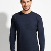 MONARCH MEN'S ROUND COLLAR LONG SLEEVE T-SHIRT