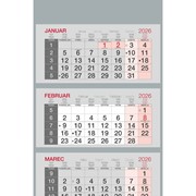 Poslovni kalendar 2025, 3-dijelni, lijepljen