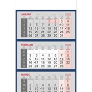 Poslovni kalendar 2025, 3-dijelni, lijepljen