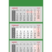 Poslovni kalendar 2025, 3-dijelni, lijepljen
