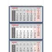 Poslovni kalendar 2026, 3-dijelni sa spiralom