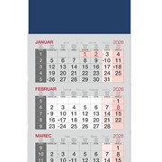 Poslovni kalendar 2026, 3-dijelni, lijepljen
