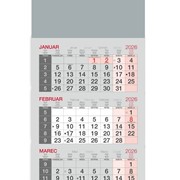 Poslovni kalendar 2026, 3-dijelni, lijepljen