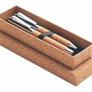 QUERCUS - Metalna kemijska olovka u kutiji od pluta