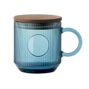 Rebrasta staklena šalica VITRIO MUG 300ml