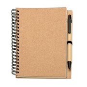 Reciklirana bilježnica i kemijska olovka BLOQUERO