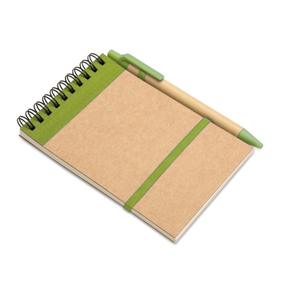 Reciklirana bilježnica s kemijskom olovkom SONORA 