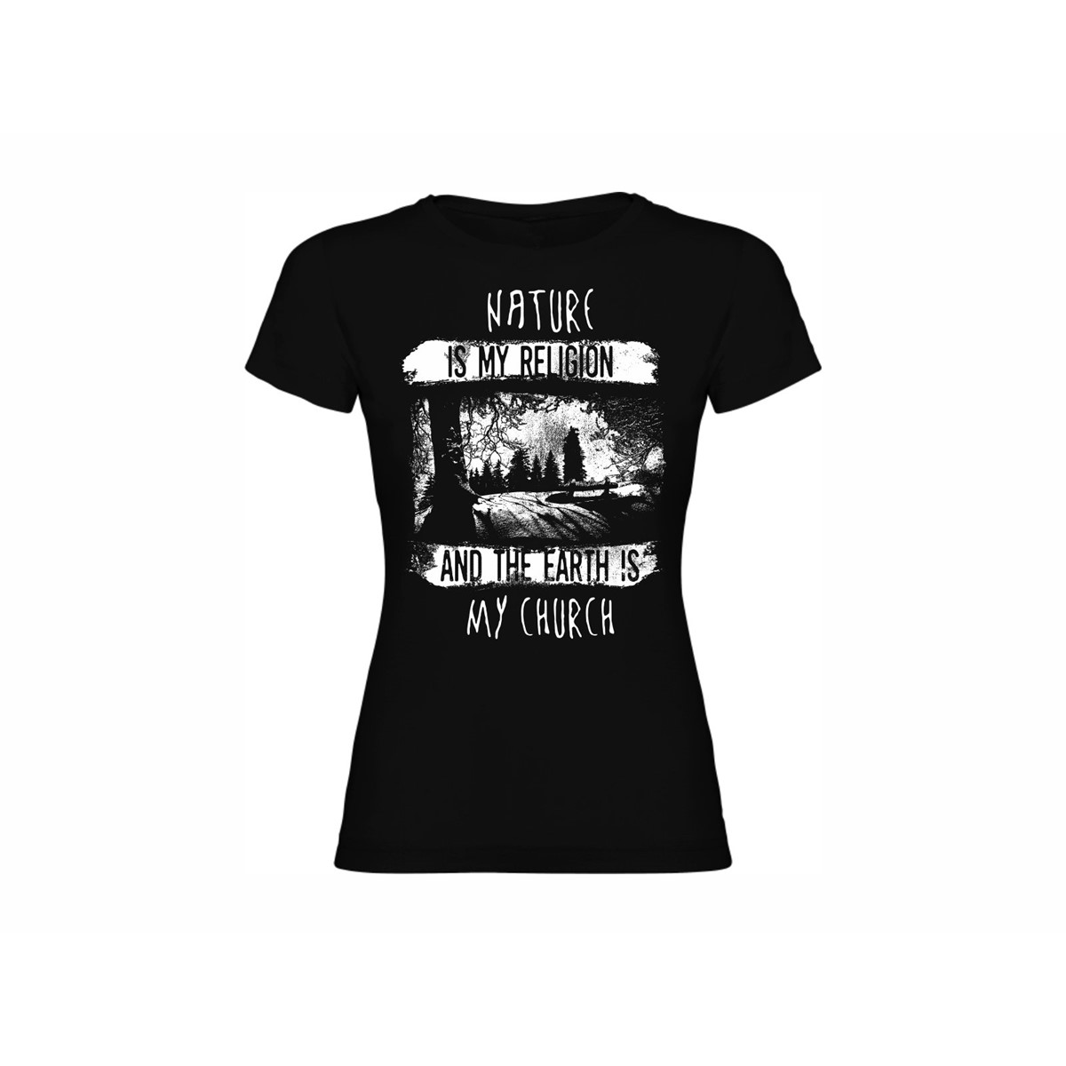 Woman T shirt Nature is my Religion
