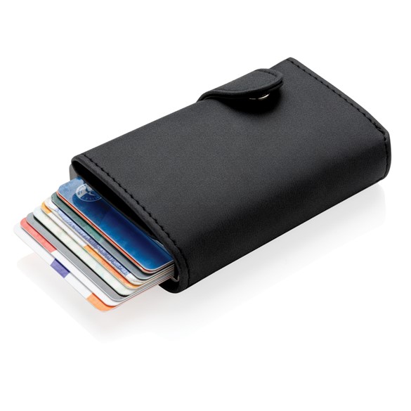 Standardni aluminijski držač RFID kartice s PU novčanikom