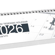 Stolni uspravni kalendar - jednobojni 2026