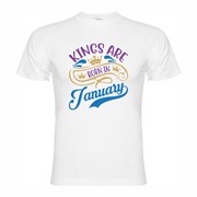 T-shirt Kings are born in January