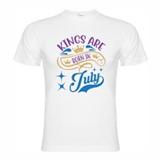 T-shirt Kings are born in July