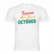 T-shirt Legends are born in October