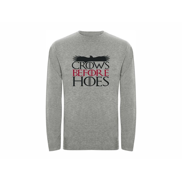 T shirt LS Crows before hoes