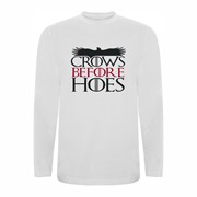 T shirt LS Crows before hoes