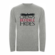 T shirt LS Crows before hoes