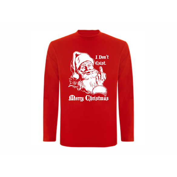 T shirt LS Santa don't exist