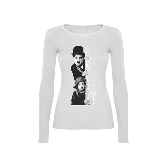 Woman T-shirt LS Charlie Chaplin