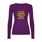 Woman T shirt LS My computer 