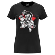 Woman T shirt Microphone King