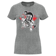 Woman T shirt Microphone King