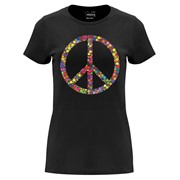Woman T shirt Peace dots