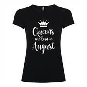 Woman T shirt Queens born August