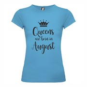 Woman T shirt Queens born August