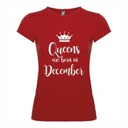 Woman T shirt Queens born December