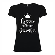 Woman T shirt Queens born December