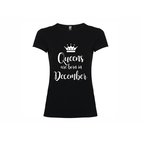 Woman T shirt Queens born December