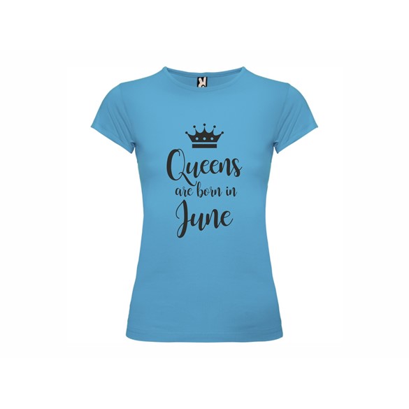 Woman T shirt Queens born June