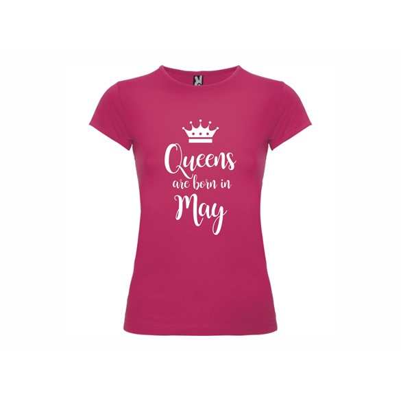 Woman T shirt Queens born May