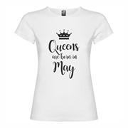 Woman T shirt Queens born May