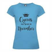 Woman T shirt Queens born November