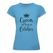 Woman T shirt Queens born October