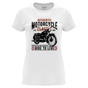 Woman T shirt Ride to live